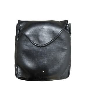 Vintage 70's Stand Up Brass Wire Vanity Double Sided Mirror With Leather Case